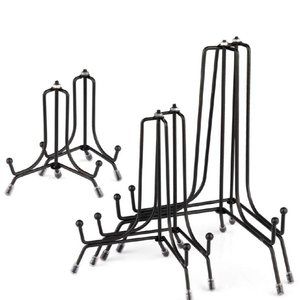 Black Iron Easel Plate Stands for display